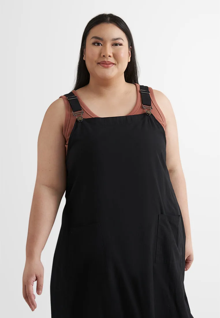 Pandora Adjustable Linen Pinafore Dress