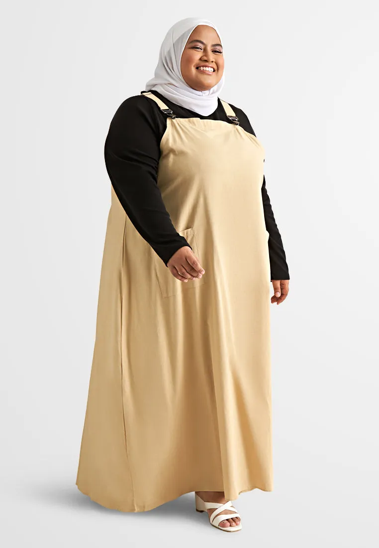 Pandora Adjustable Linen Pinafore Dress