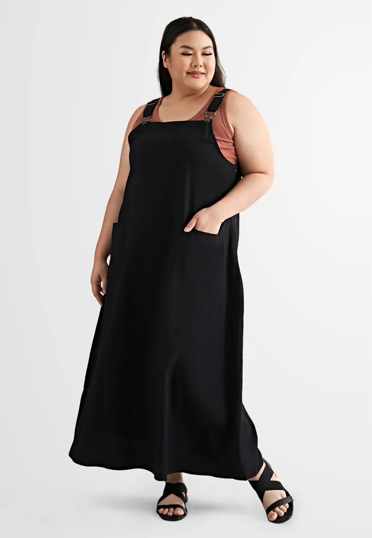 Pandora Adjustable Linen Pinafore Dress