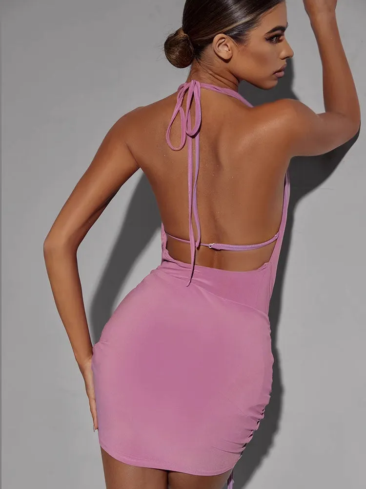 Pleated Latin Dance Training Wear Drawcord Adjustable Skirt with Underpants