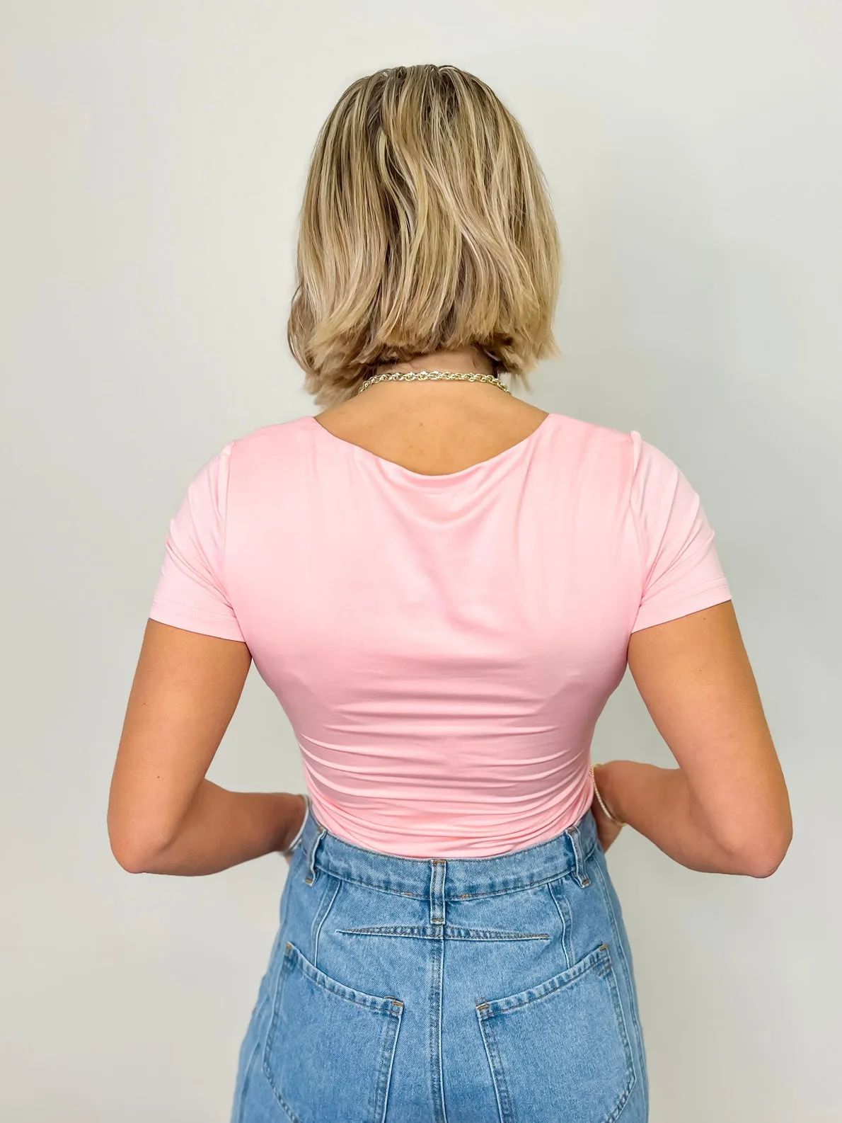 Pure Simplicity Bodysuit - Baby Pink