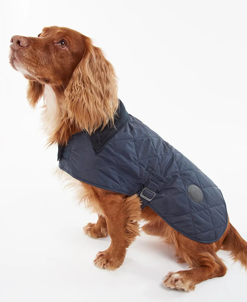 Quilted Dog Coat in Navy