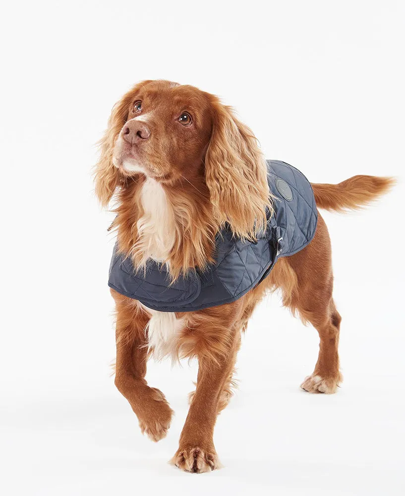 Quilted Dog Coat in Navy