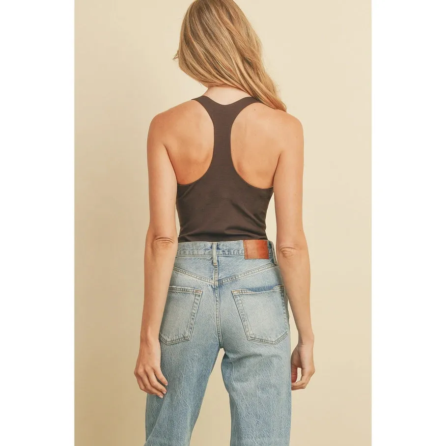 Racer Back Bodysuit • Deep Umber