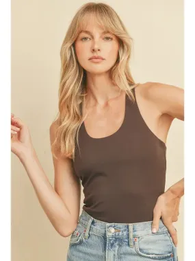 Racer Back Bodysuit • Deep Umber