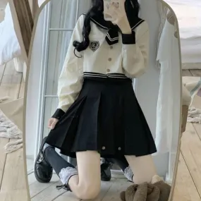 Sailor Collar Shirt / Pleated Skirt