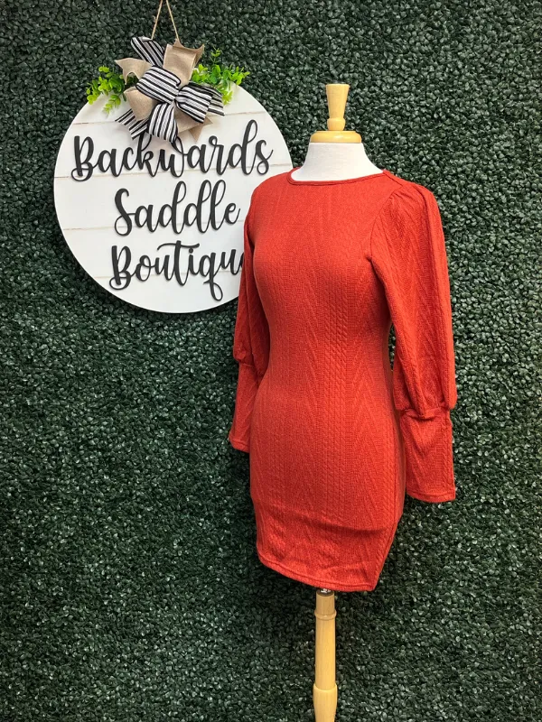 Slim Fitting Knit Short Dress