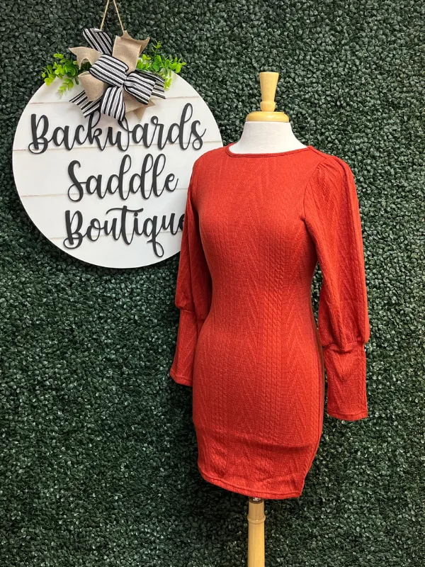 Slim Fitting Knit Short Dress