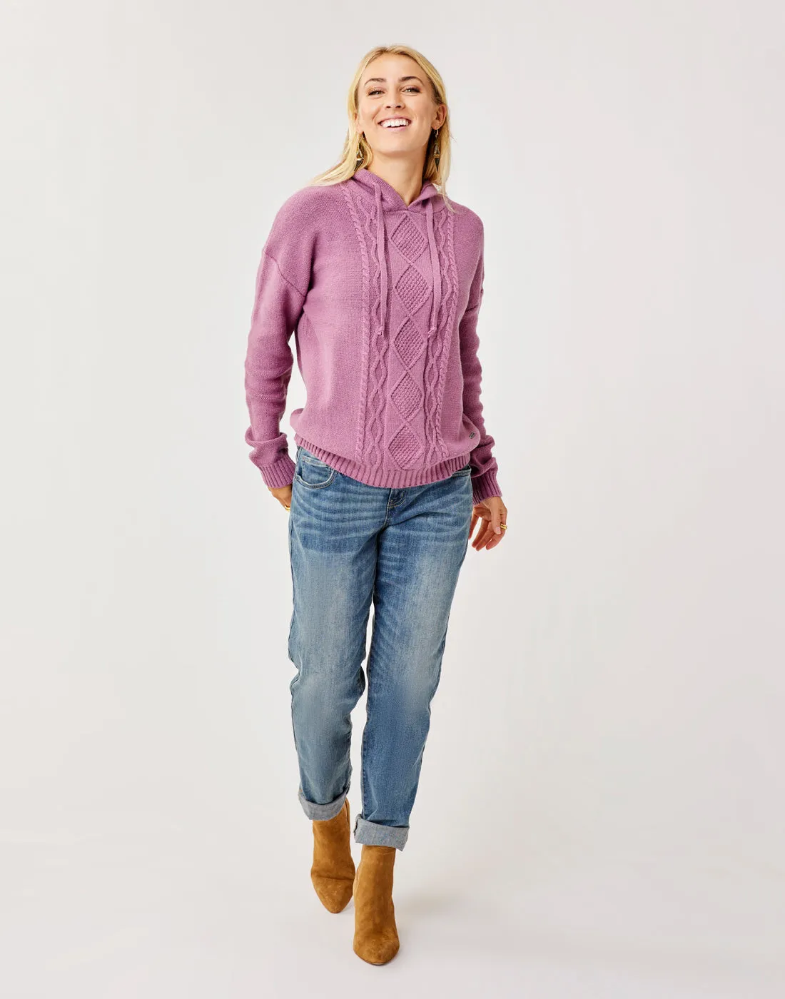 Stowe Hooded Sweater: Orchid