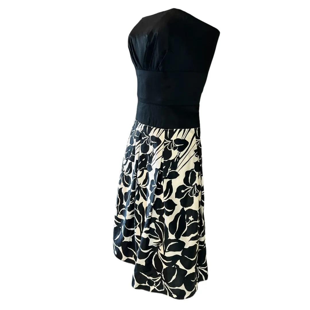 Strapless Floral Print Cocktail Dress