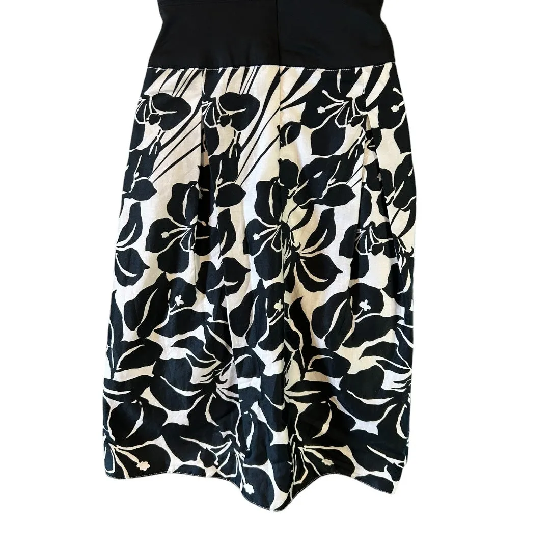 Strapless Floral Print Cocktail Dress