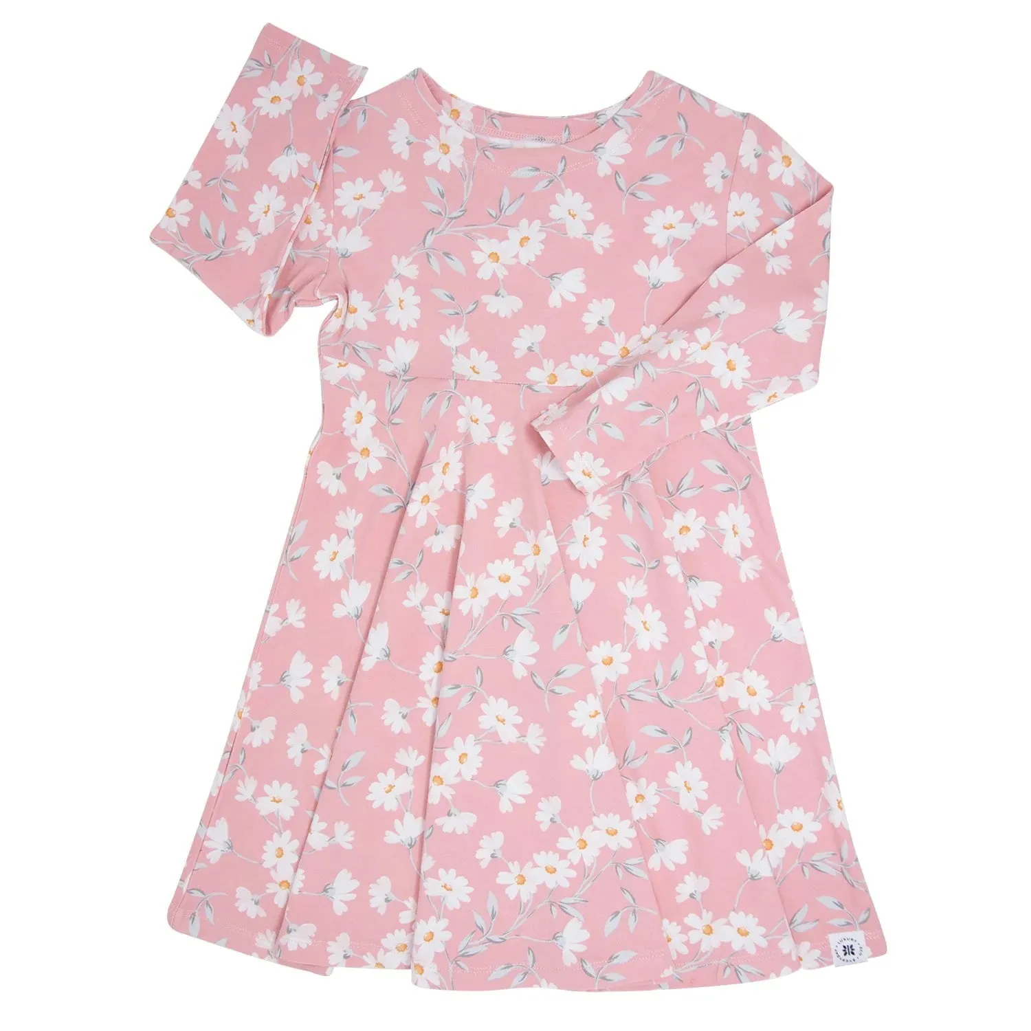SWB Daisy Pink Swirly Girl Bamboo Dress