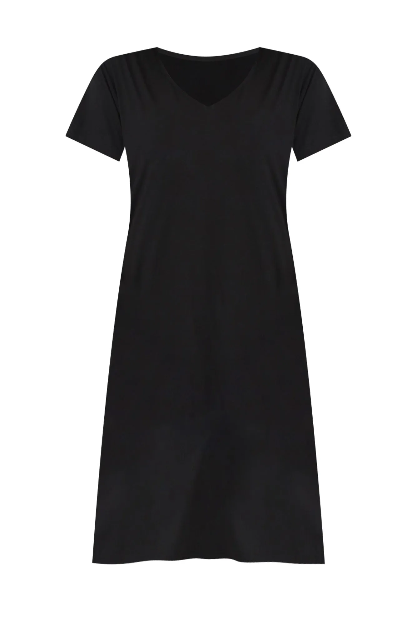 Tiffany Black Bamboo Tee Dress