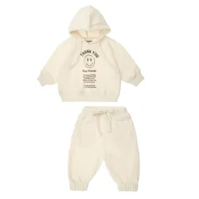 Tocoto Vintage Off White Plush Baby Sweater Set