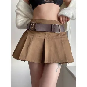 Vintage Pleated Mini Skirt