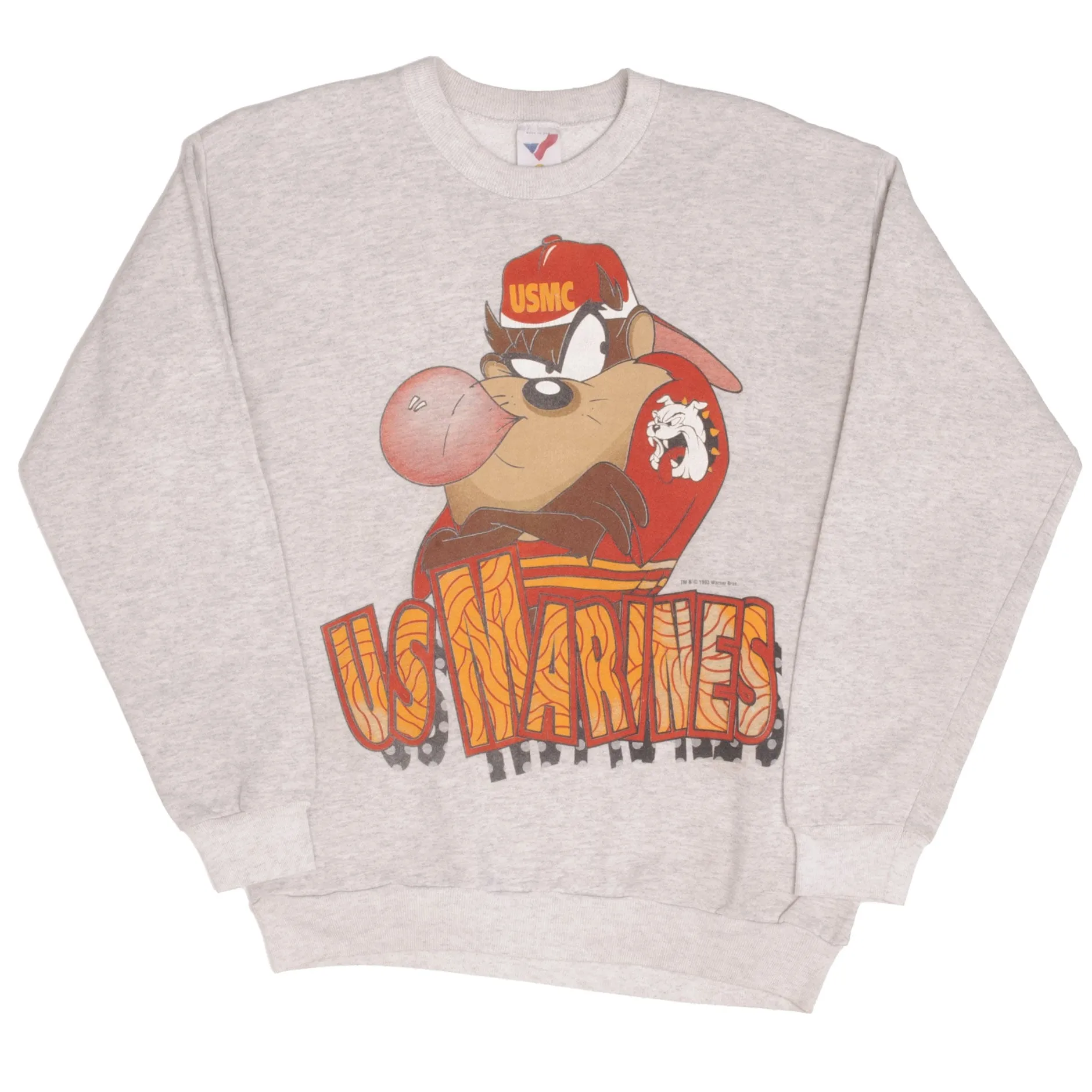 VINTAGE USMC LOONEY TUNES TAZ 1993 SWEATSHIRT SIZE MEDIUM MADE IN USA