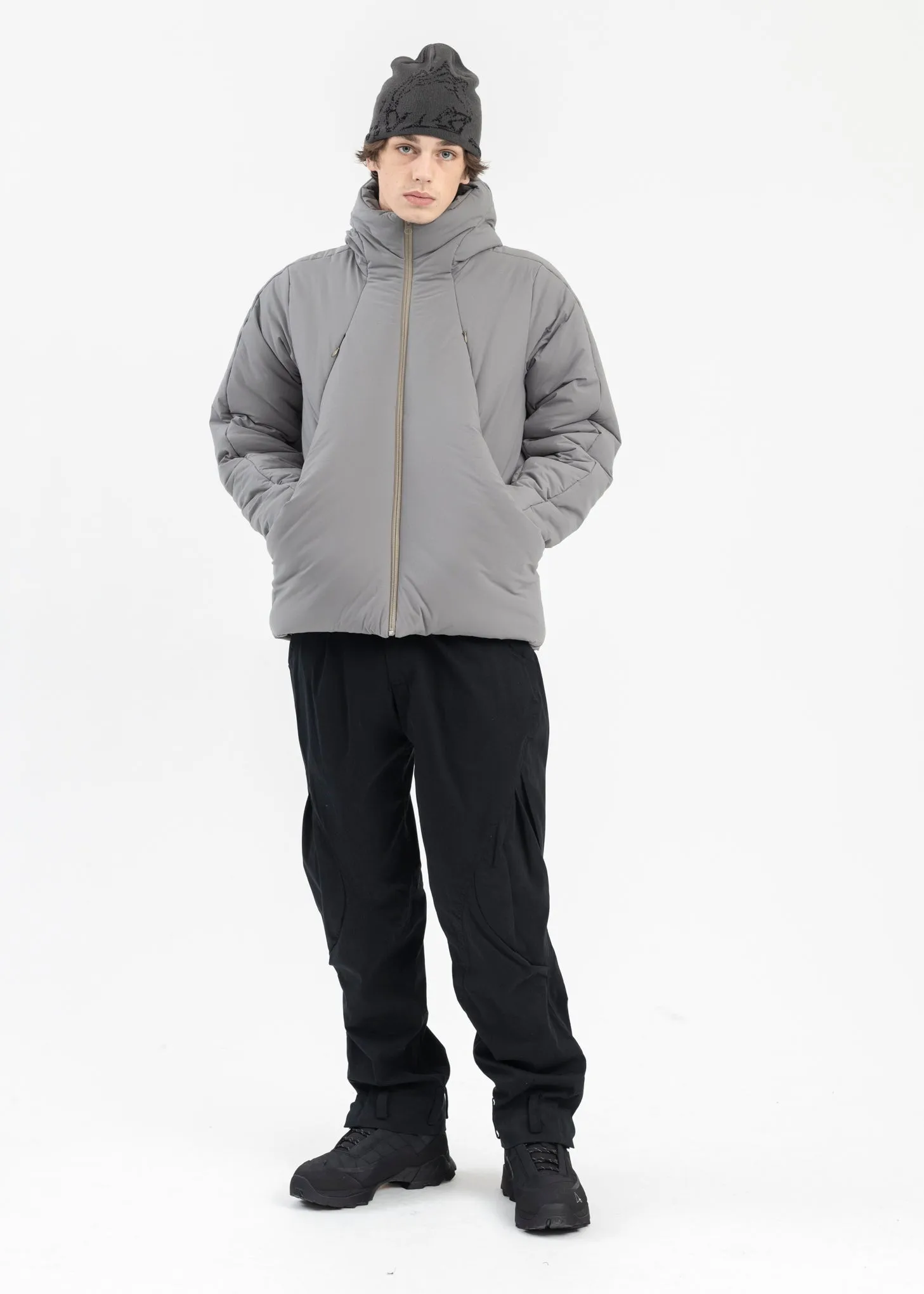 WARM GREY PUFFER JACKET