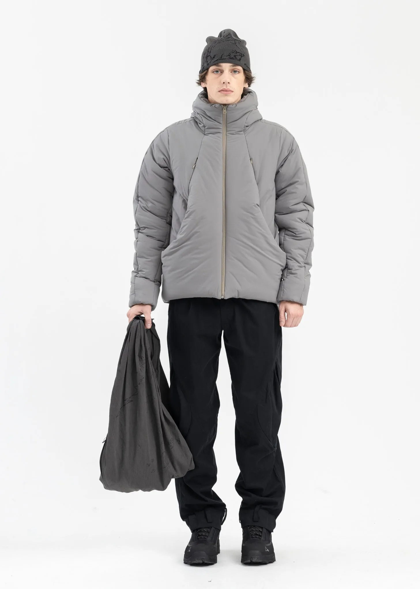 WARM GREY PUFFER JACKET