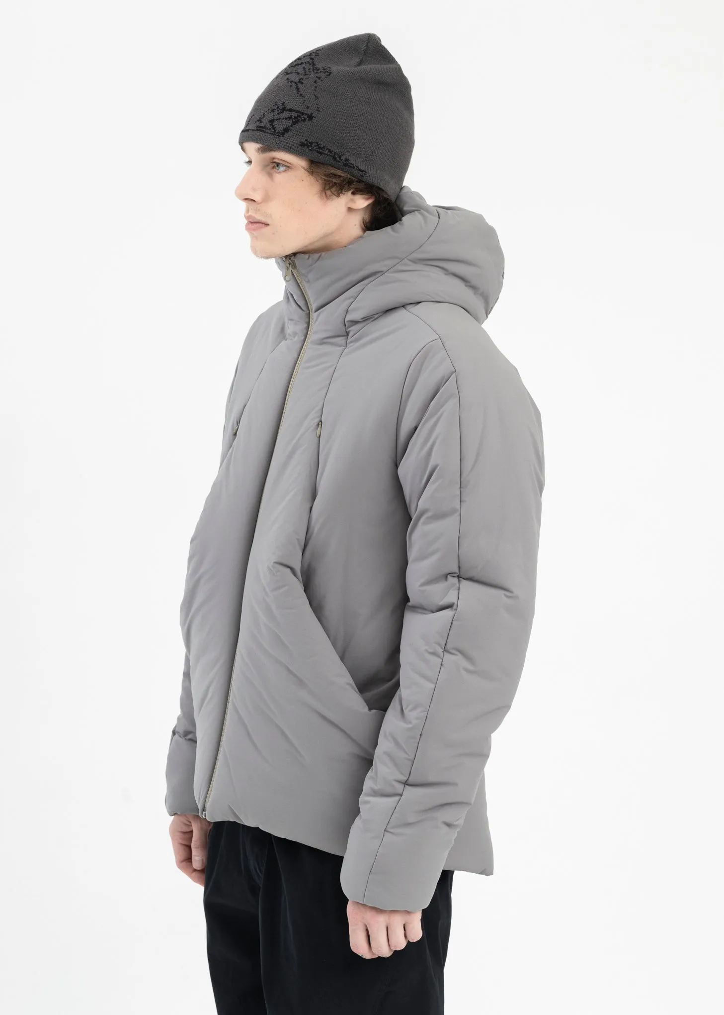 WARM GREY PUFFER JACKET