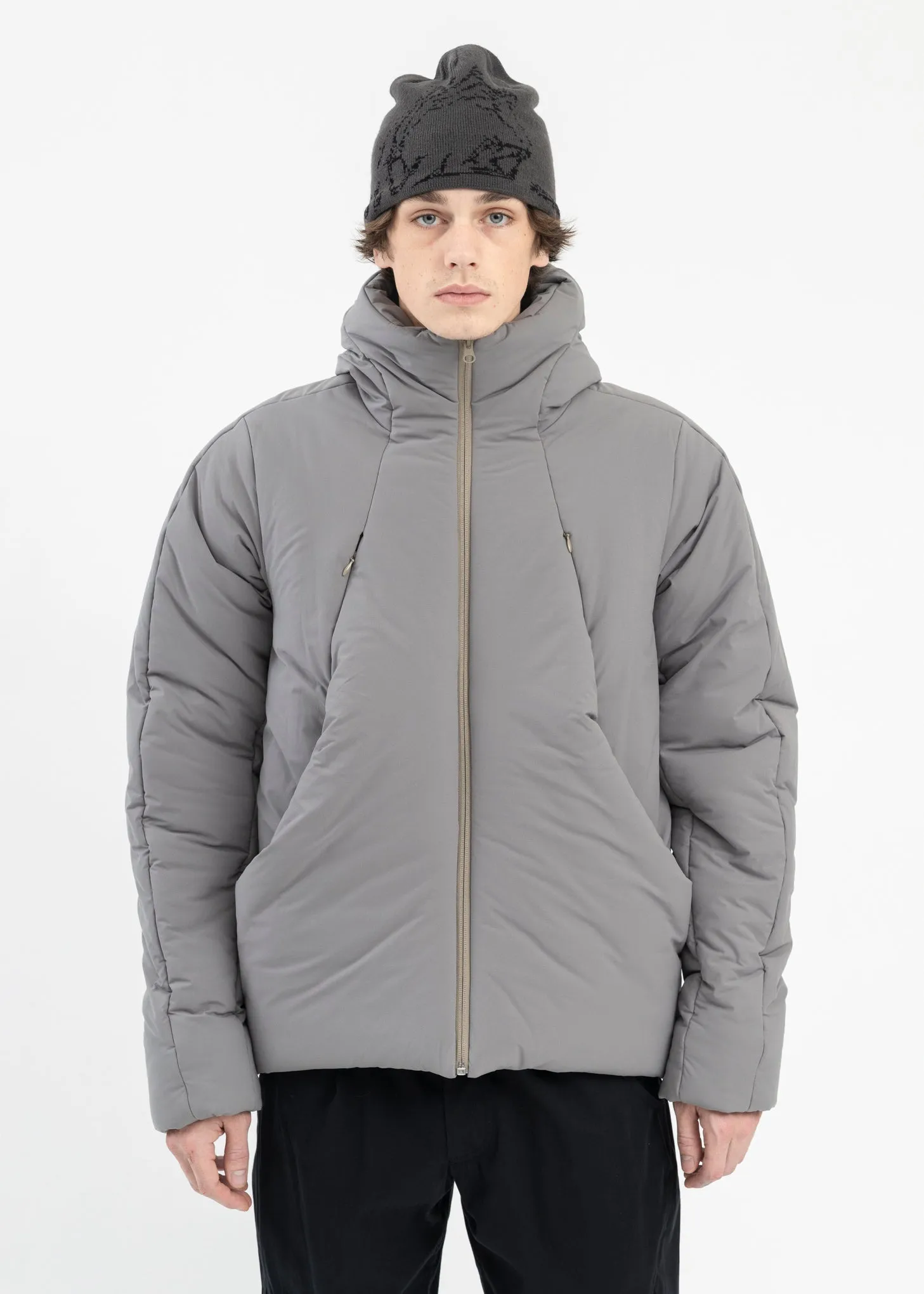 WARM GREY PUFFER JACKET