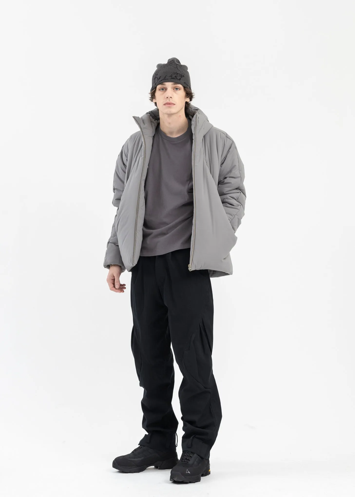 WARM GREY PUFFER JACKET