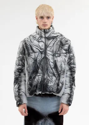 WHITE COMPACT PRINT JACKET