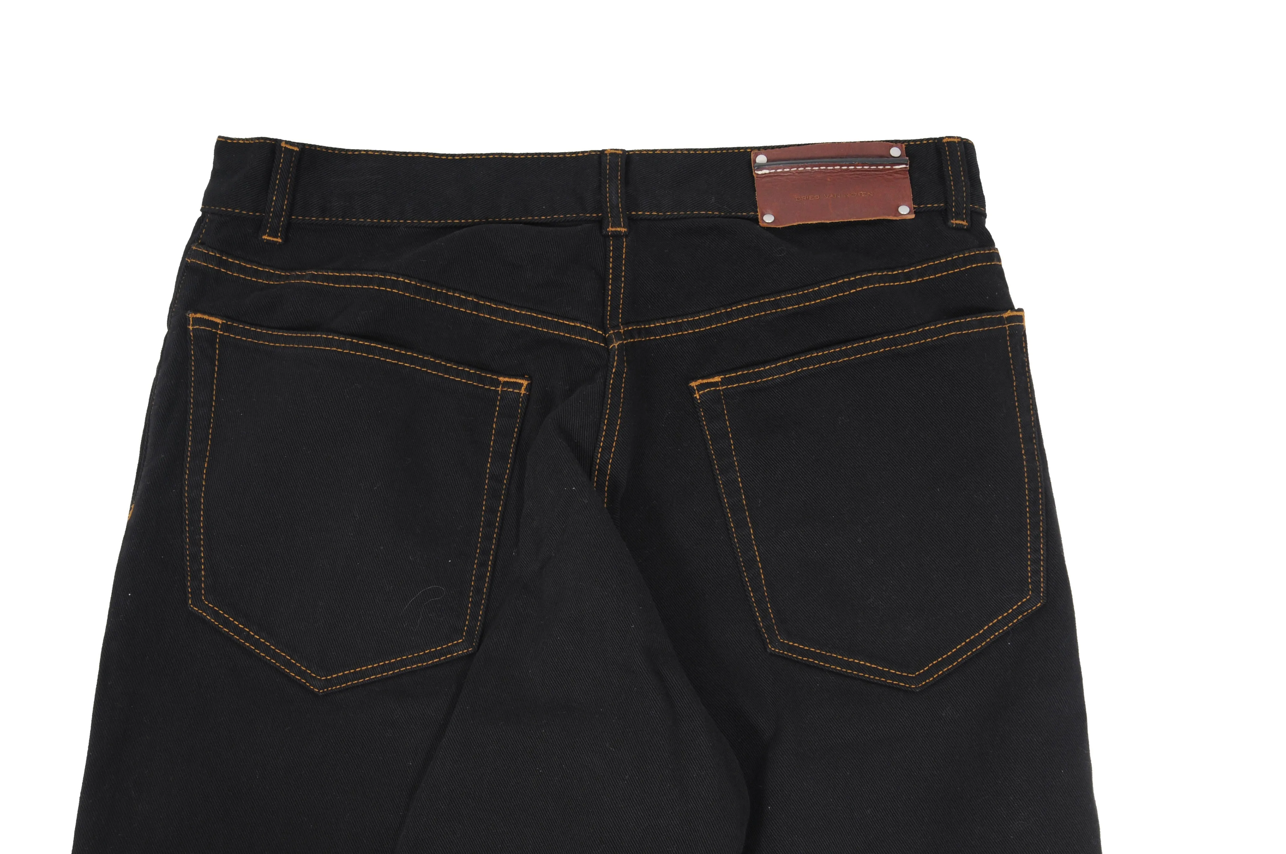 Wide Leg Black Denim Jeans