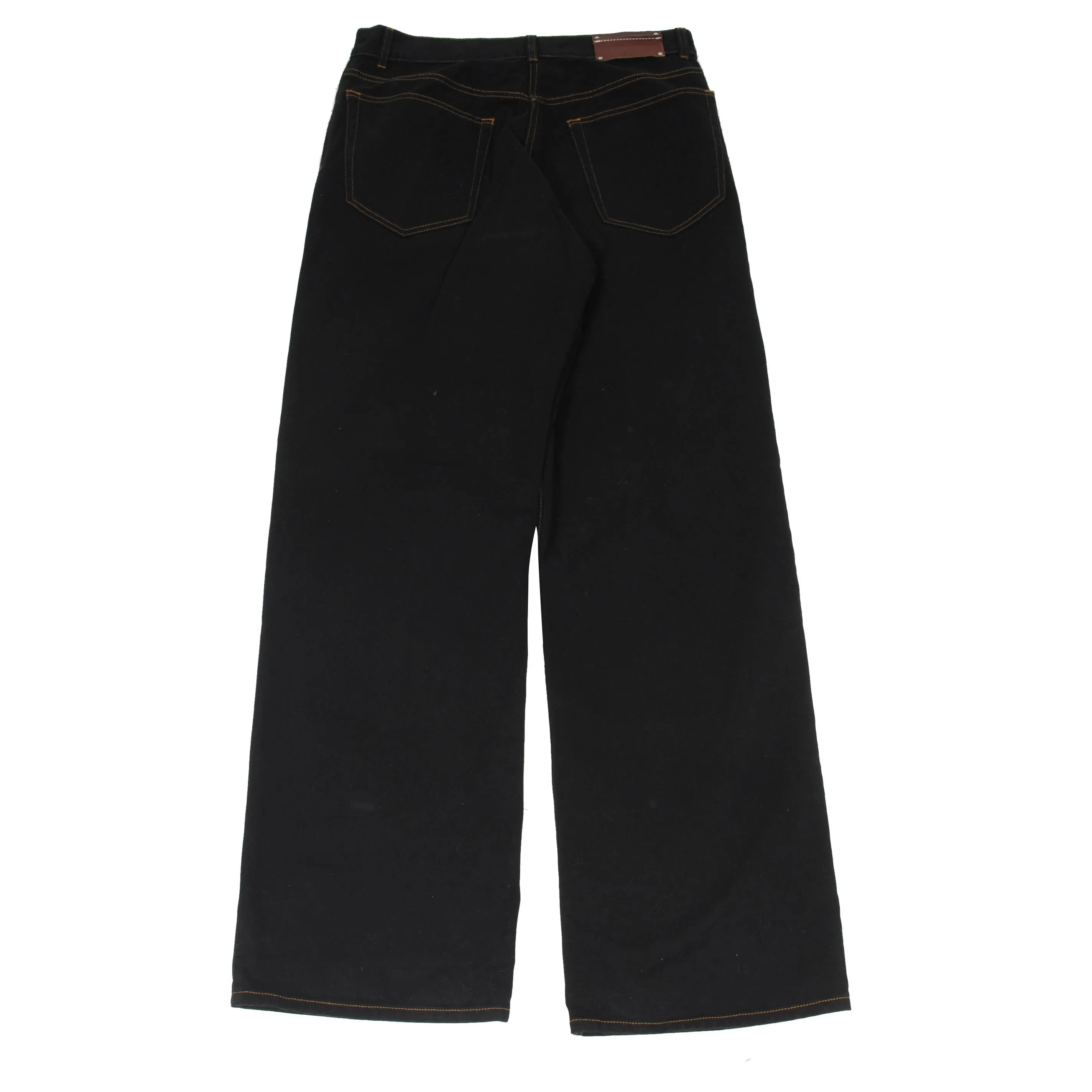 Wide Leg Black Denim Jeans