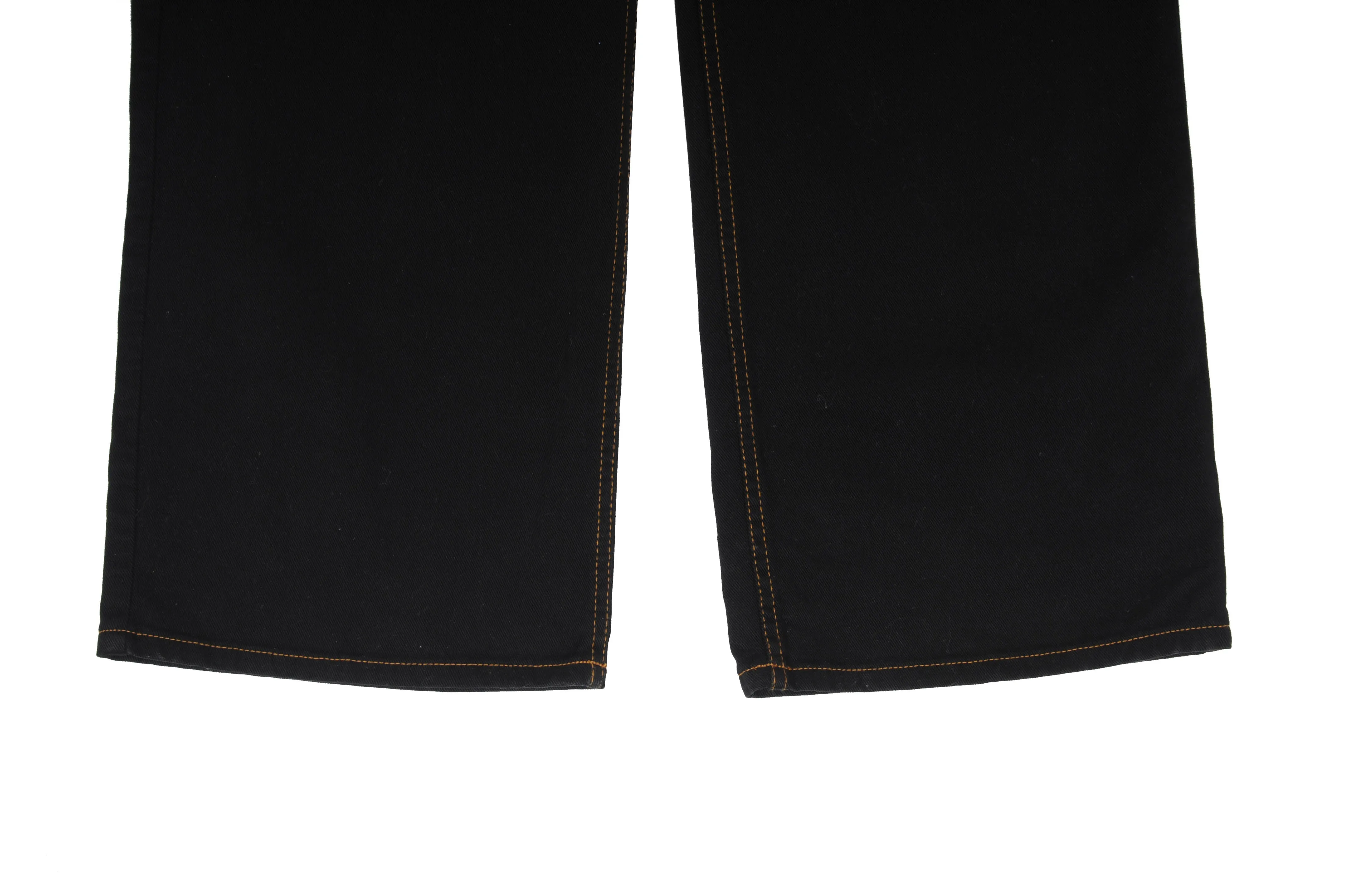 Wide Leg Black Denim Jeans