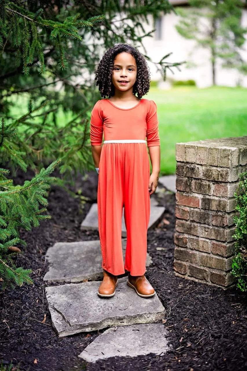 Wide Leg Romper in Pimenton