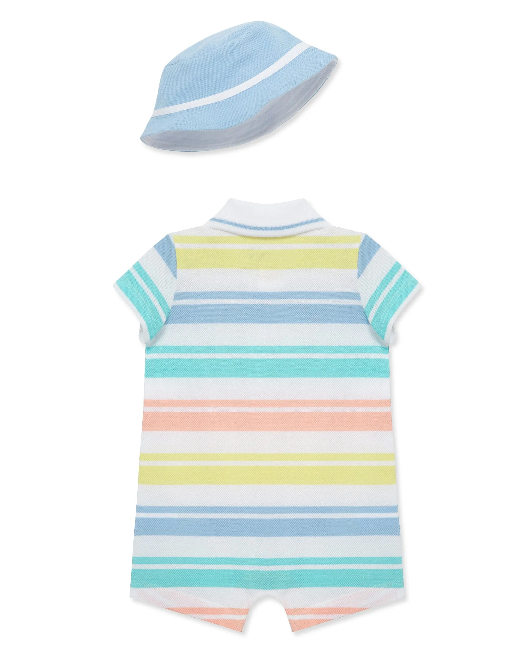 Wide Striped Romper & Hat