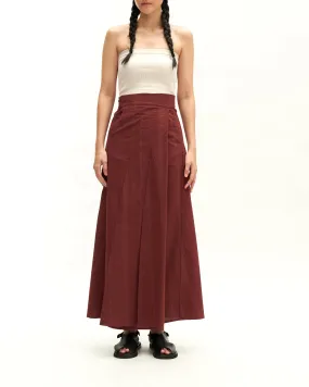 Women: Tàiyáng Pleated Skirt (Rosewood)