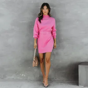 Women's Cowl Neck Sweater Dress