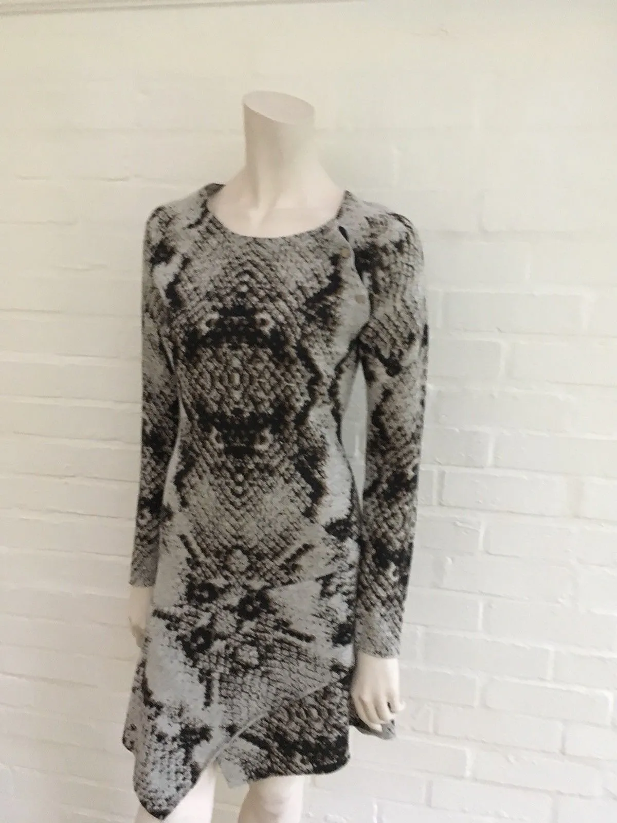 Zadig & Voltaire Rosie Print Deluxe Cashmere Knit Sweater Dress Size S Small Ladies