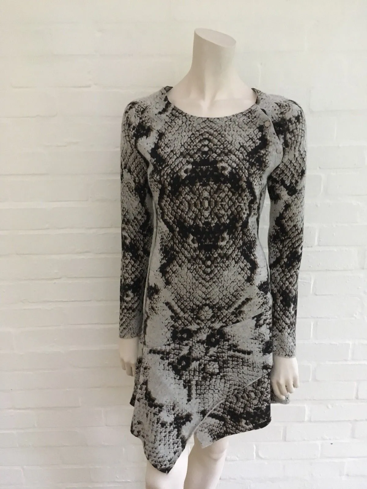 Zadig & Voltaire Rosie Print Deluxe Cashmere Knit Sweater Dress Size S Small Ladies