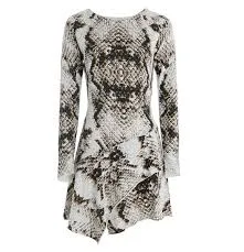 Zadig & Voltaire Rosie Print Deluxe Cashmere Knit Sweater Dress Size S Small Ladies