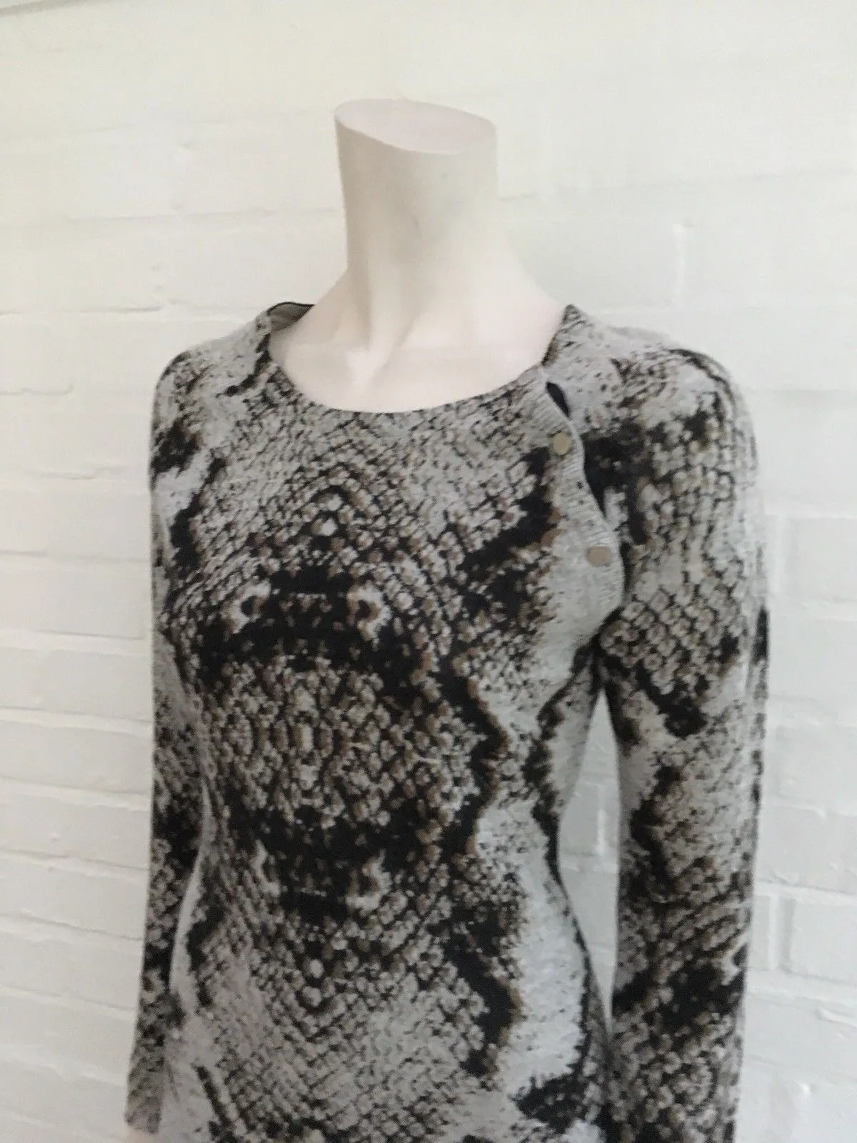 Zadig & Voltaire Rosie Print Deluxe Cashmere Knit Sweater Dress Size S Small Ladies