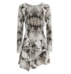 Zadig & Voltaire Rosie Print Deluxe Cashmere Knit Sweater Dress Size S Small Ladies